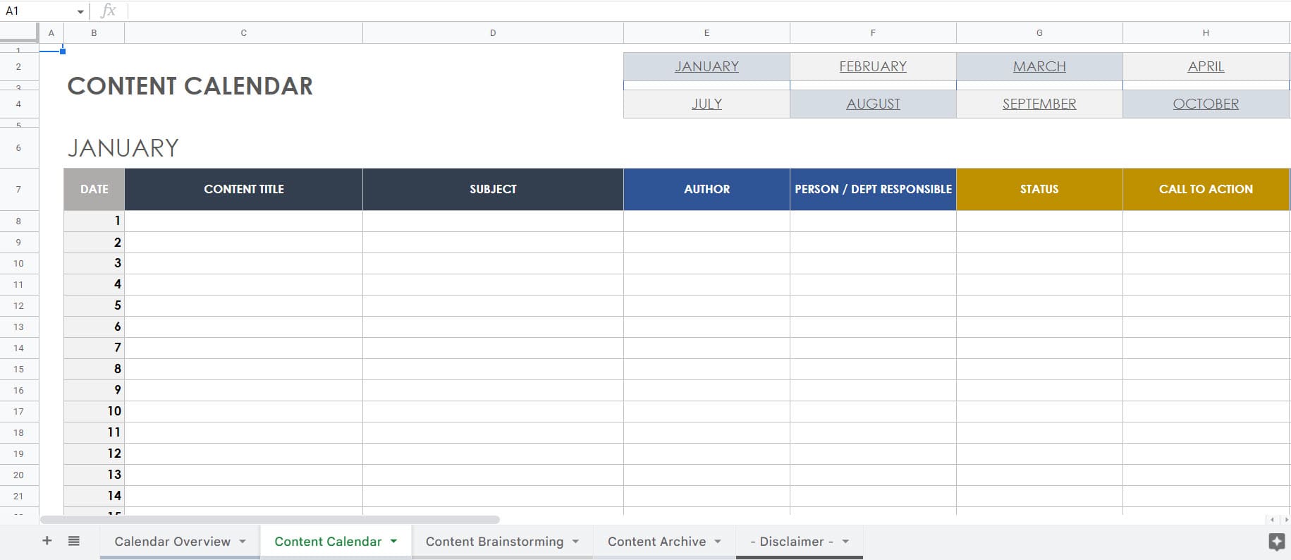 A trusted social media calendar template from Smartsheet