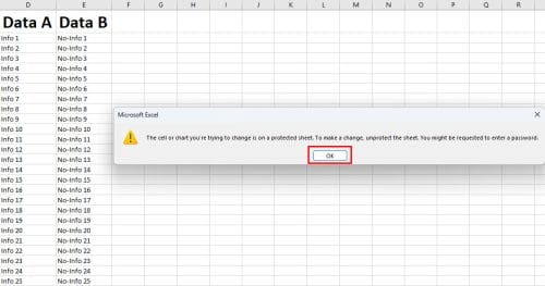 Arrow keys in Excel not working because of protected worksheet