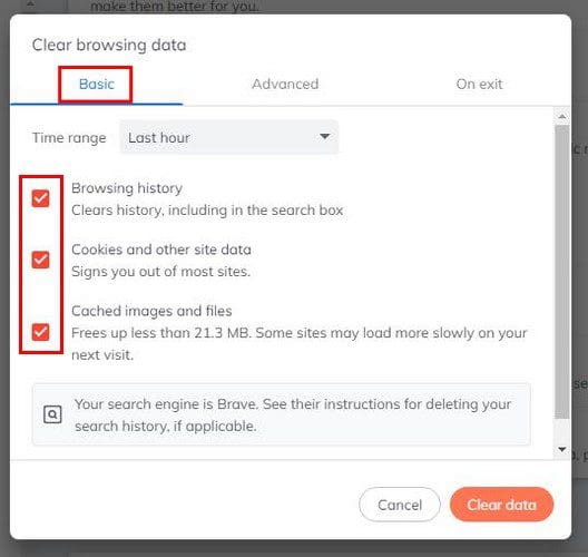 Clear Browsing history