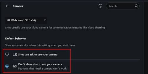 Camera Option Opera