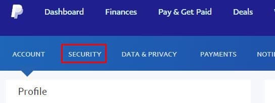 Change PayPal password