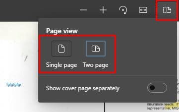 Choose page view Edge PDF