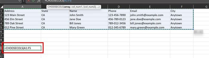 Swap Columns in Excel