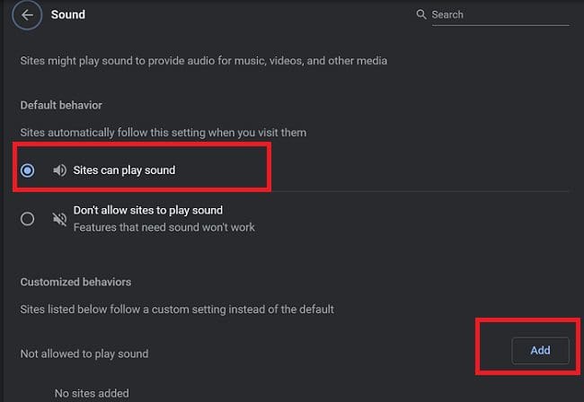 Chrome-Site-sound-settings