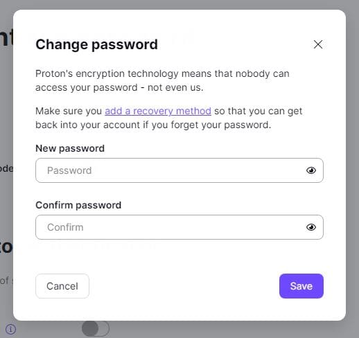 Confirm ProtonMail Password