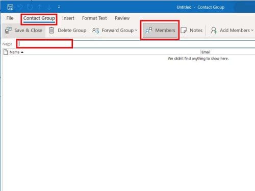 Create a Distribution List on Outlook app