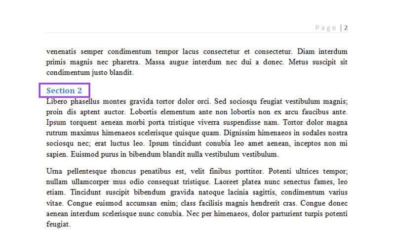 Creating Cross References in Word 1