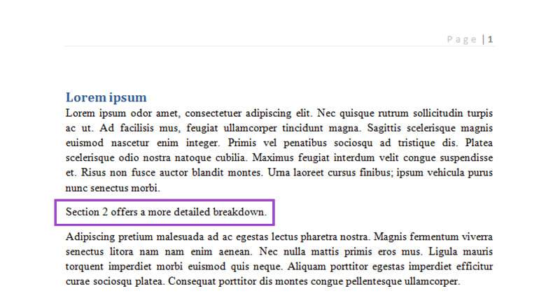 Creating Cross References in Word 2