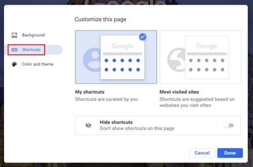 Customize this page Chrome