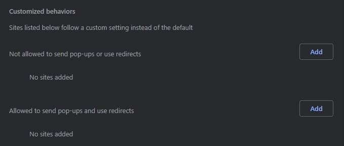 Enable/Disable Pop-up Blocker