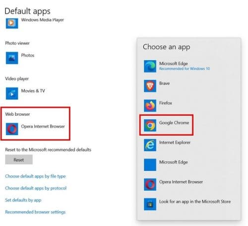 Default browser Apps
