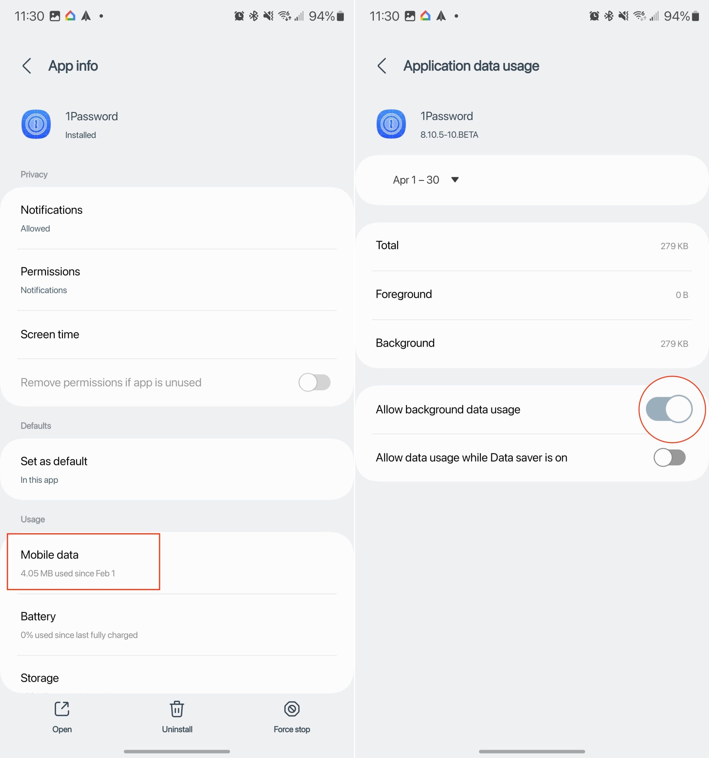 Enable or Disable Background Data on Galaxy S23 - 2