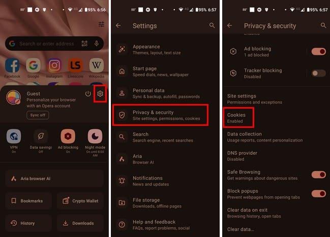 Configure Cookie Preferences