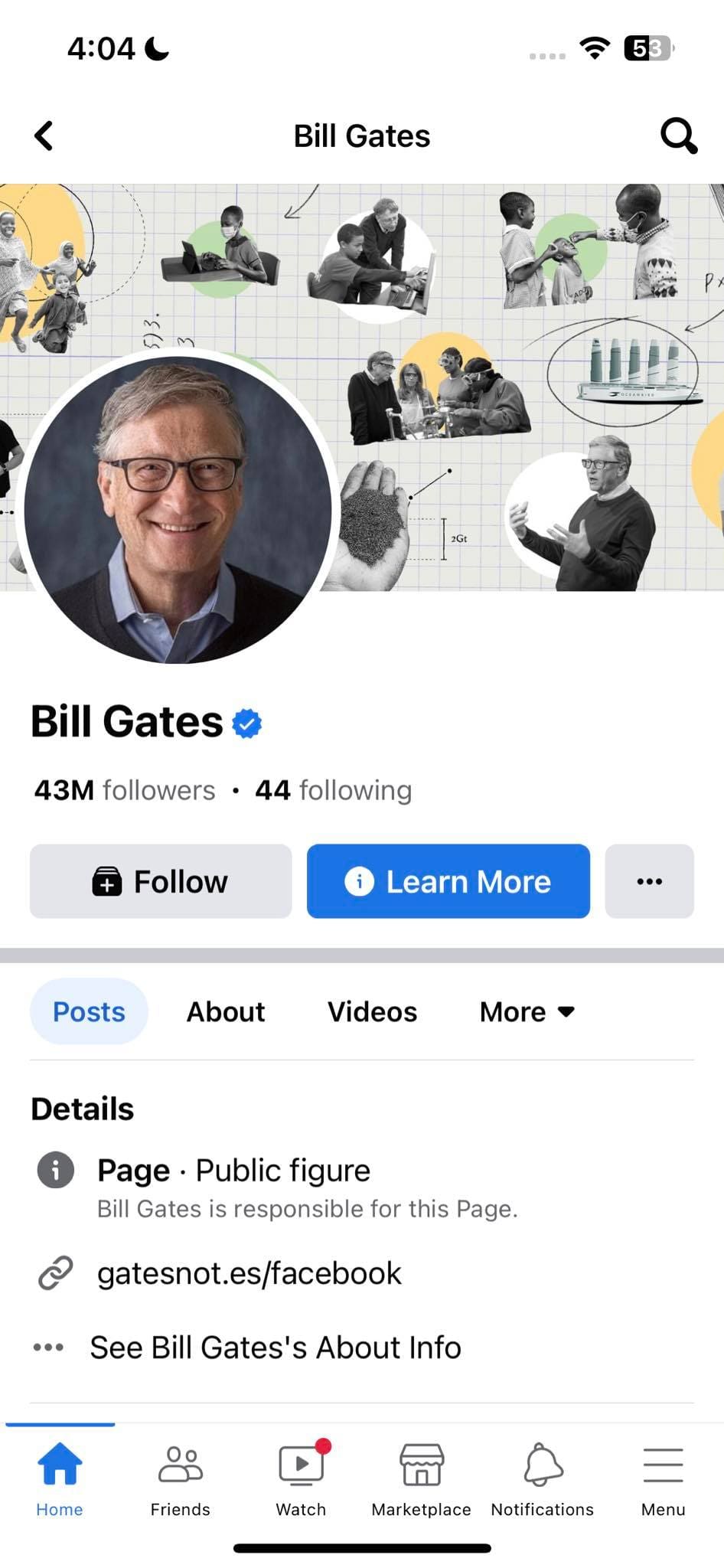Example of Add Friend Not Showing Up On Facebook