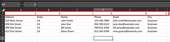 Swap Columns in Excel