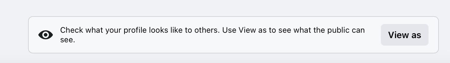 View FB Profile as Someone Else
