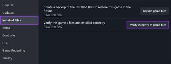 Fix 1. Verify the Game Files 2