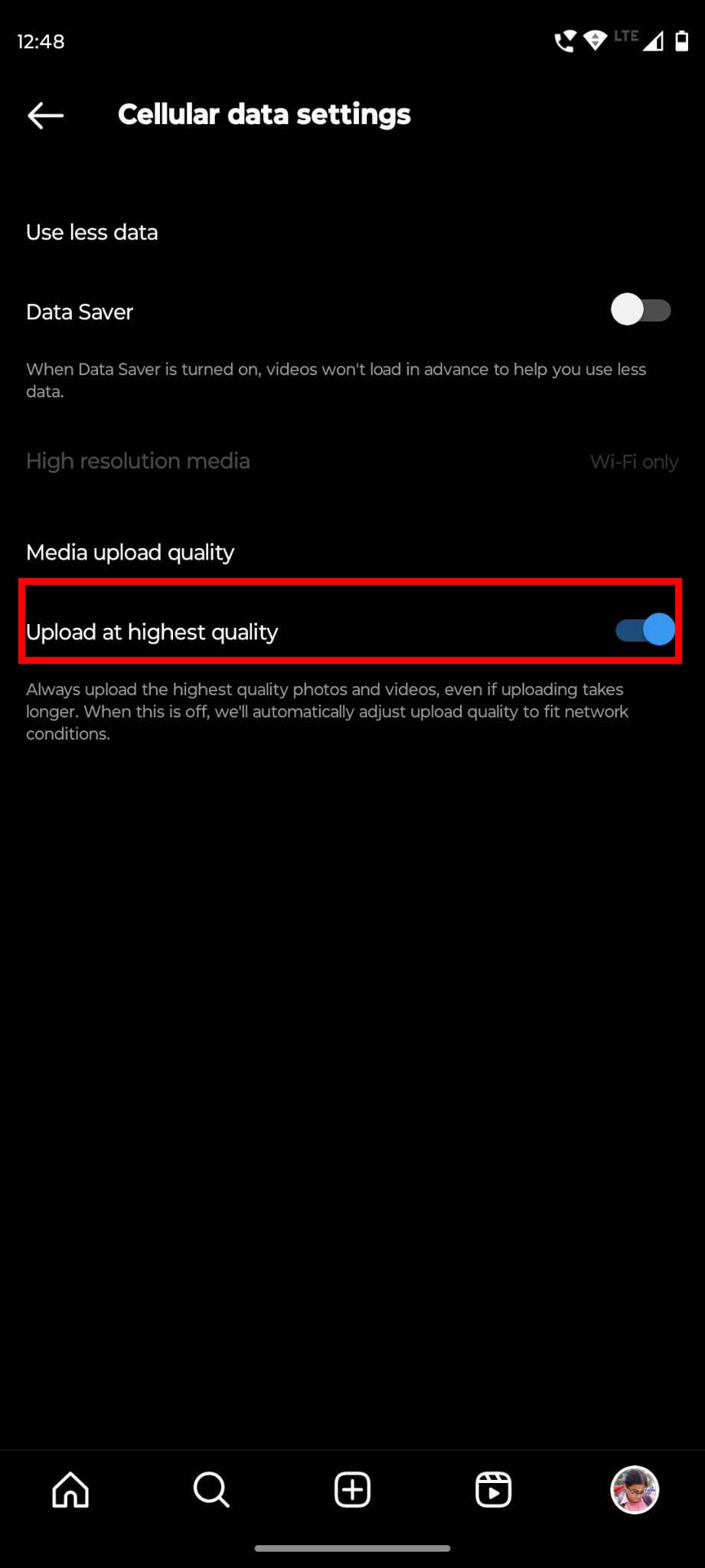 Fix Why Are My Instagram Stories Blurry by Upload high resolution image