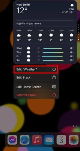 Fixing iPad Weather widget wrong location issue