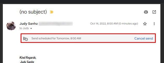 Gmail schedule send