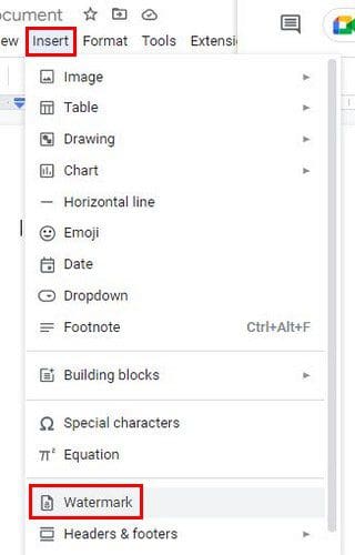 Google Docs Watermark