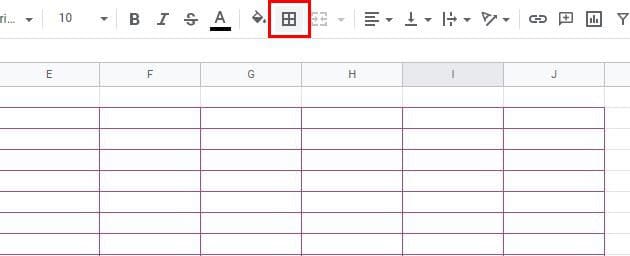 Border Color Google Sheets