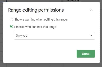 Google Sheets Permissions