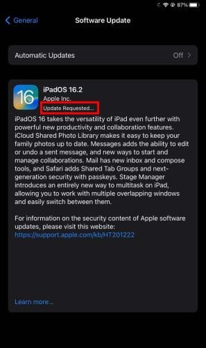How long do iphone updates take ios 16 update requested stage