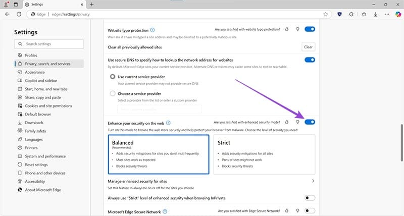 How to Change Security Settings in Microsoft Edge 5