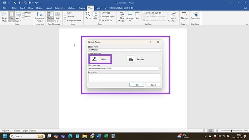 How to Create a Macro in Word 2a