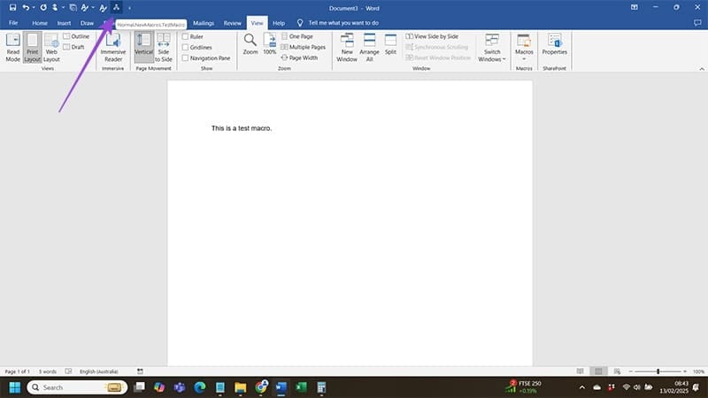 How to Create a Macro in Word 5