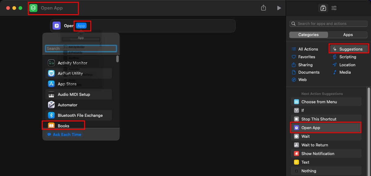 How to Create a Shortcut Action on the Mac Shortcuts App