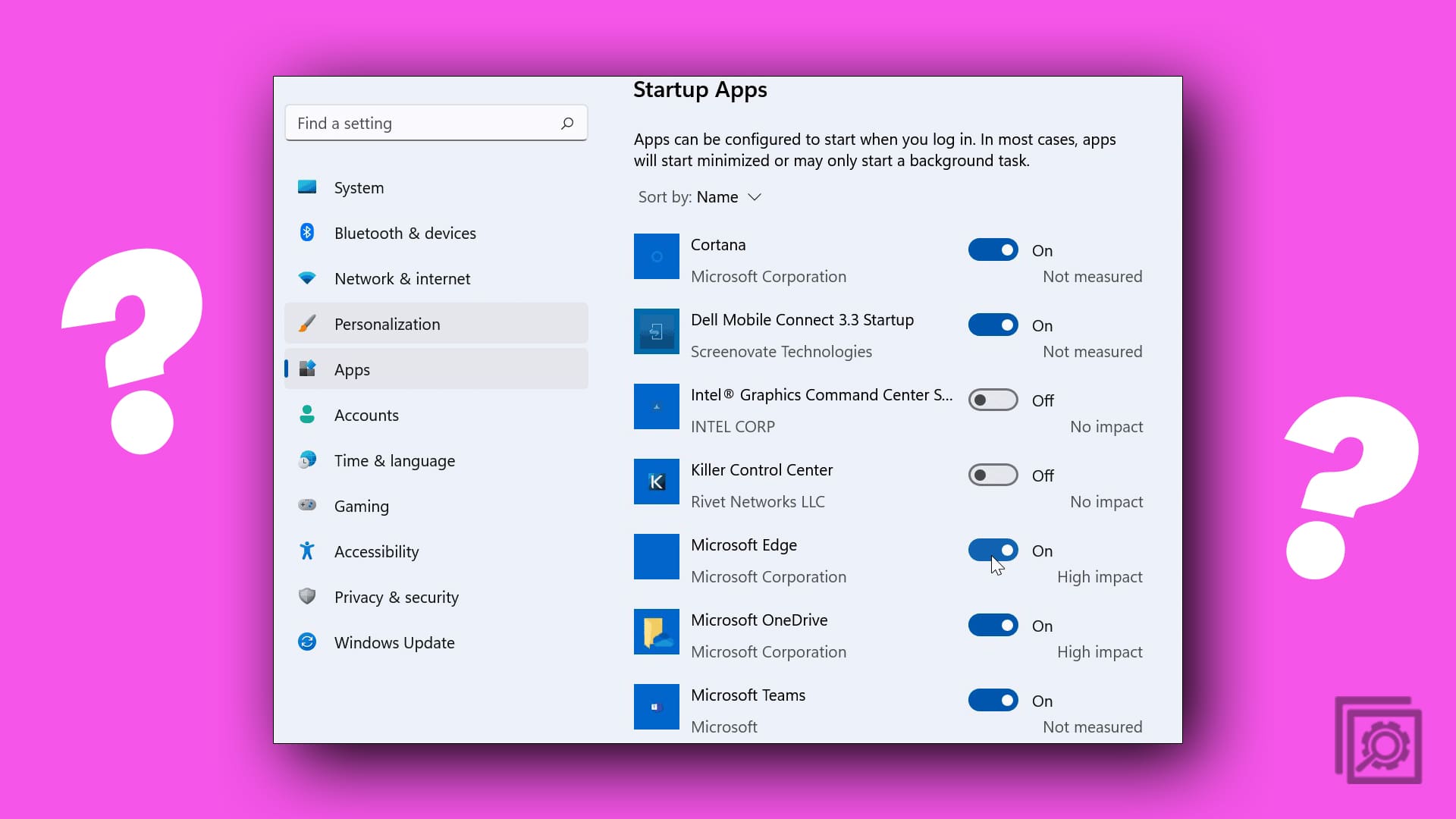 Win 11 Startup Programs Header