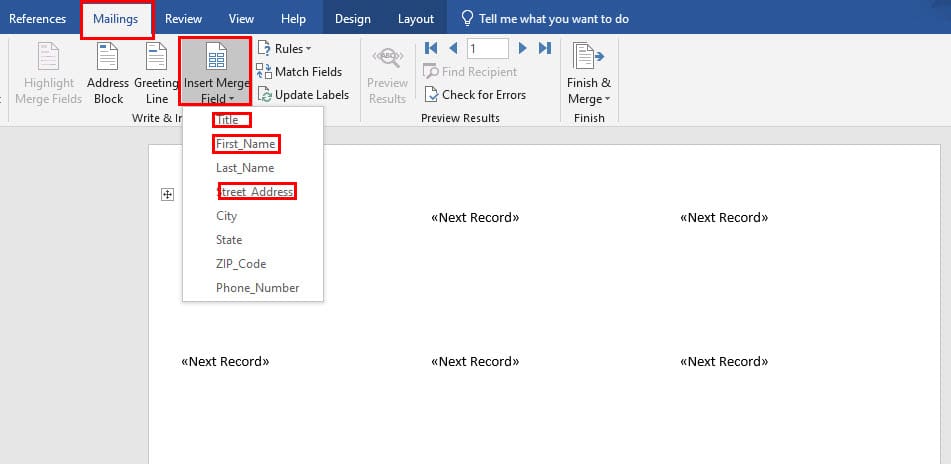 How to Print Labels From Excel Use Mail Merge in Word