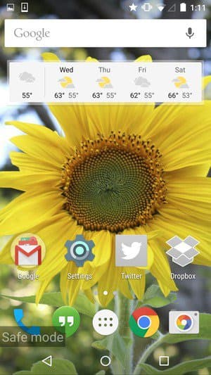 In the lower left corner, you will see the words Safe Mode