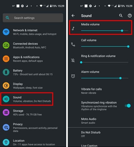Increase Media Volume Android