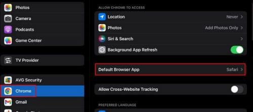 iPad default browser app
