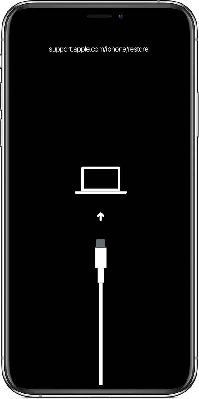 iPhone recovery mode (Photo Courtesy of Apple)