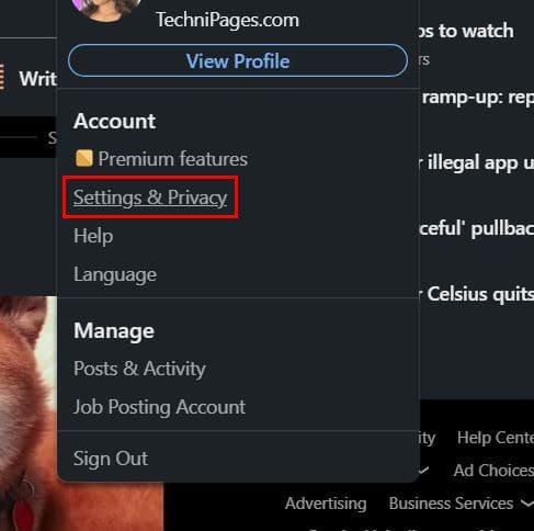 LinkedIn Settings