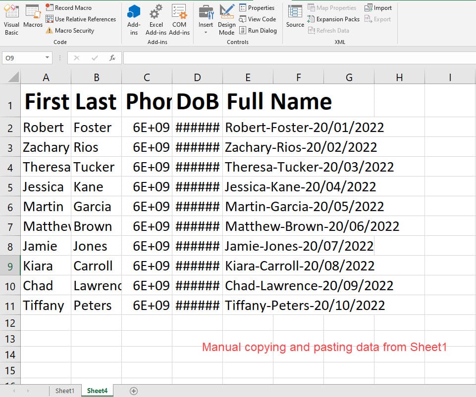 Manual method for How to Make a Copy of an Excel Sheet