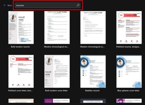 Microsoft Word Resumes