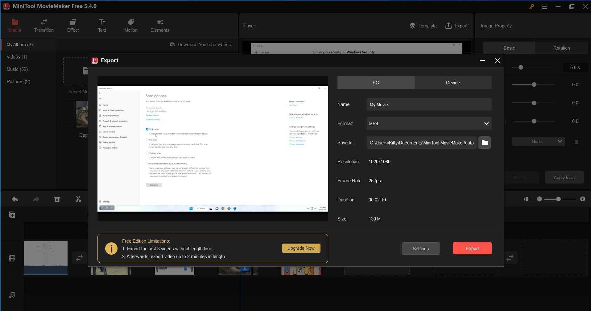 Find out how MiniTool Movie Maker Exports file