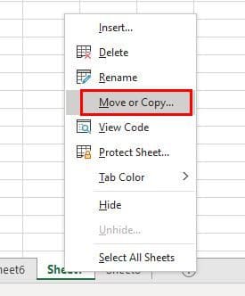 Move Copy Sheet Excel