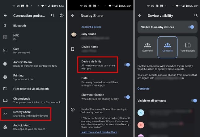 Share Files Using Google Nearby Share