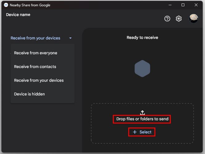 Share Files Using Google Nearby Share