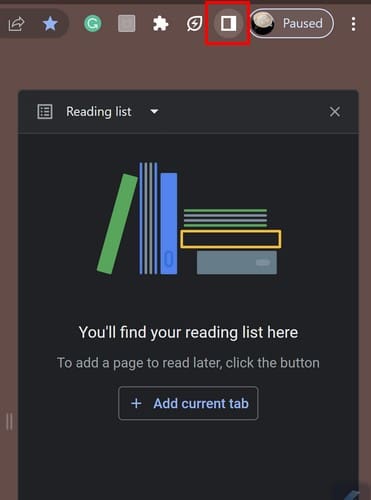 Open side panel option in Chrome