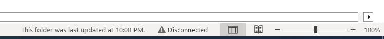 Outlook disconnected from server