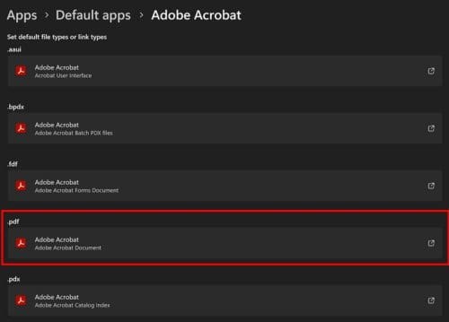 PDF Default app Adobe