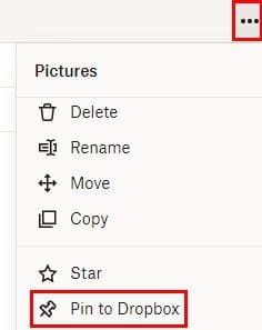 Pin to Dropbox