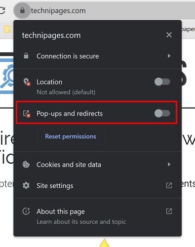 Enable/Disable Pop-up Blocker